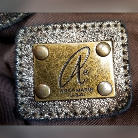 Anat Marin Metallic Gold Bronze Leather Handbag - Picture 6 of 6